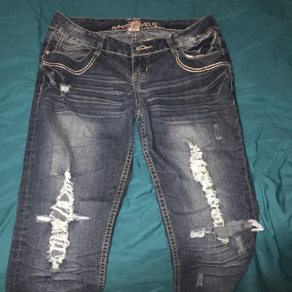 WORN ONCE: RIPPED JEANS SIZE 9